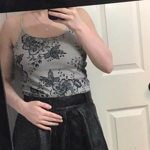 Floral Express Tank Top, Lace Pattern